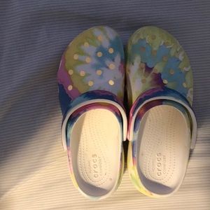 Tie dye crocs Iconic crocs comfort